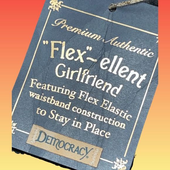 NWT Plus Size Democracy Flex-ellant Girlfriend Embroidered Cuffed Jeans 14W #127 - Picture 6 of 14